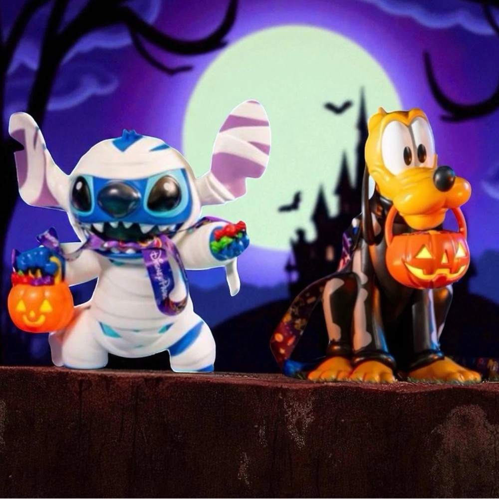 Disney Stitch Mummy Halloween Popcorn Bucket and Pluto sipper